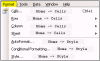 Excel 2003 FORMAT menu translated into Excel 2007